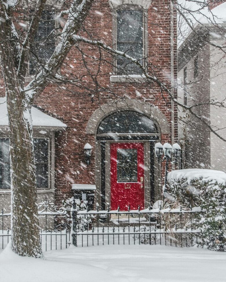 A secure composite door keeping homes safe and warm during winter